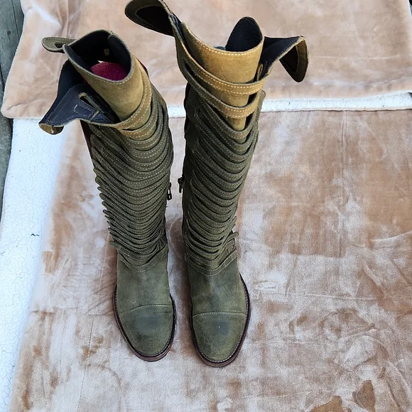 Vero Cuoio knee high suede tall boots Areaforte sz 36 - Picture 3 of 10